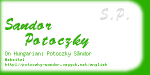 sandor potoczky business card